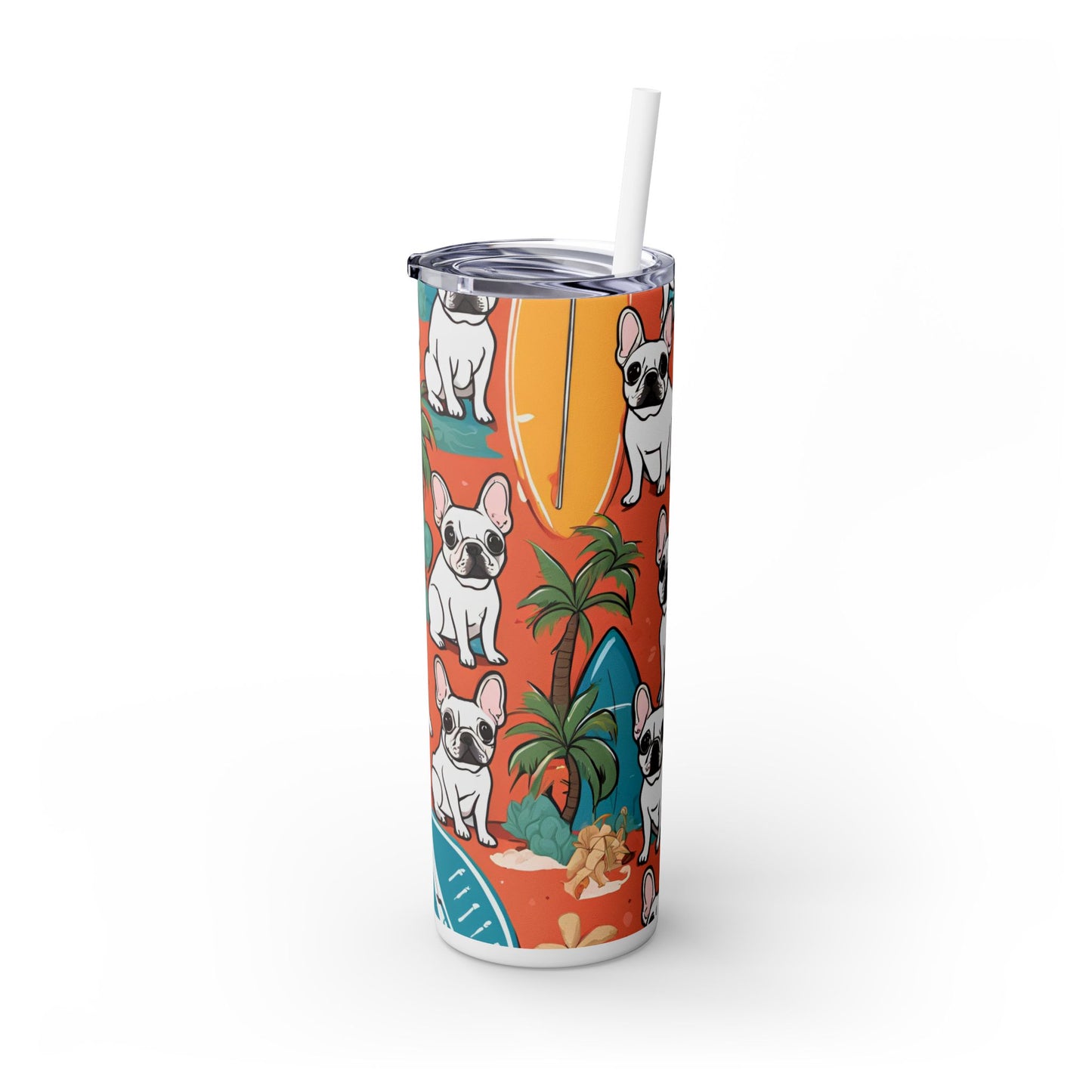 Tumbler French Bulldog Lover Gift for Beach Vibes