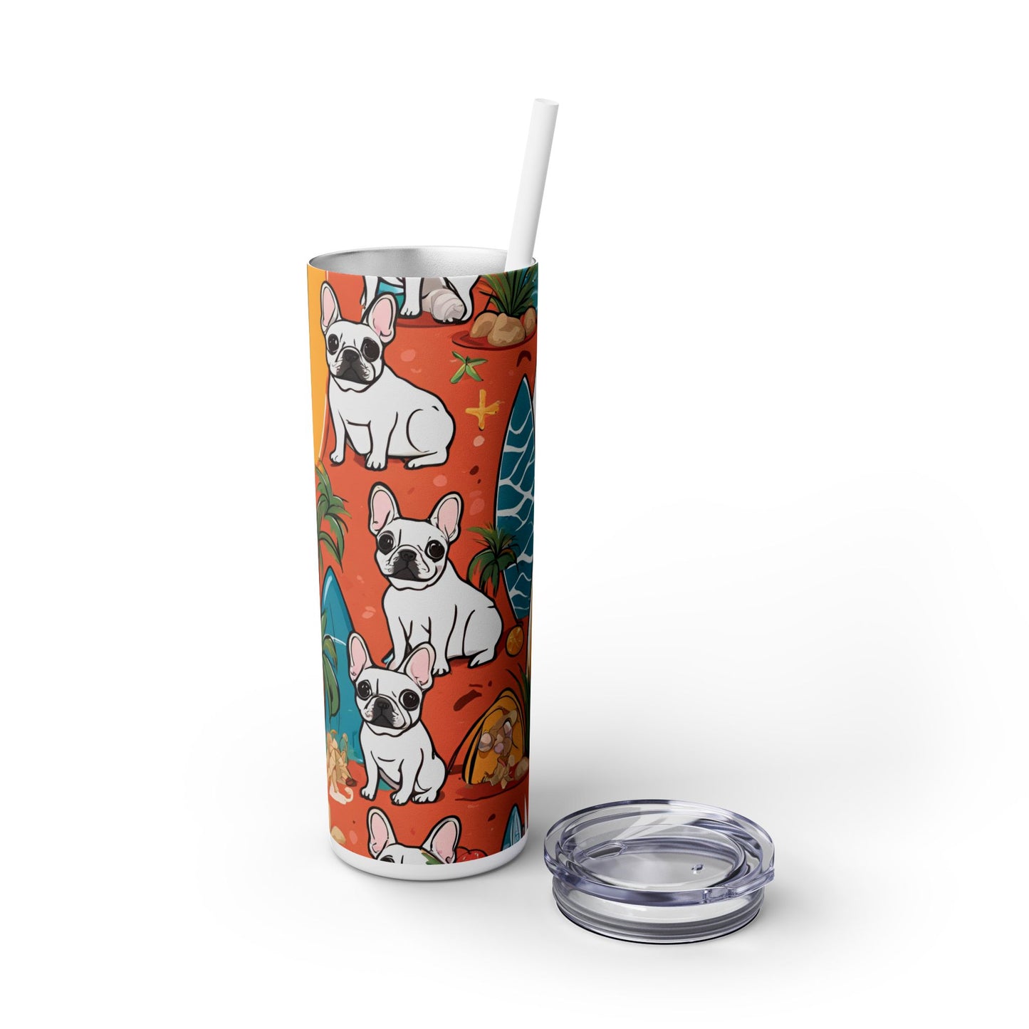 Tumbler French Bulldog Lover Gift for Beach Vibes