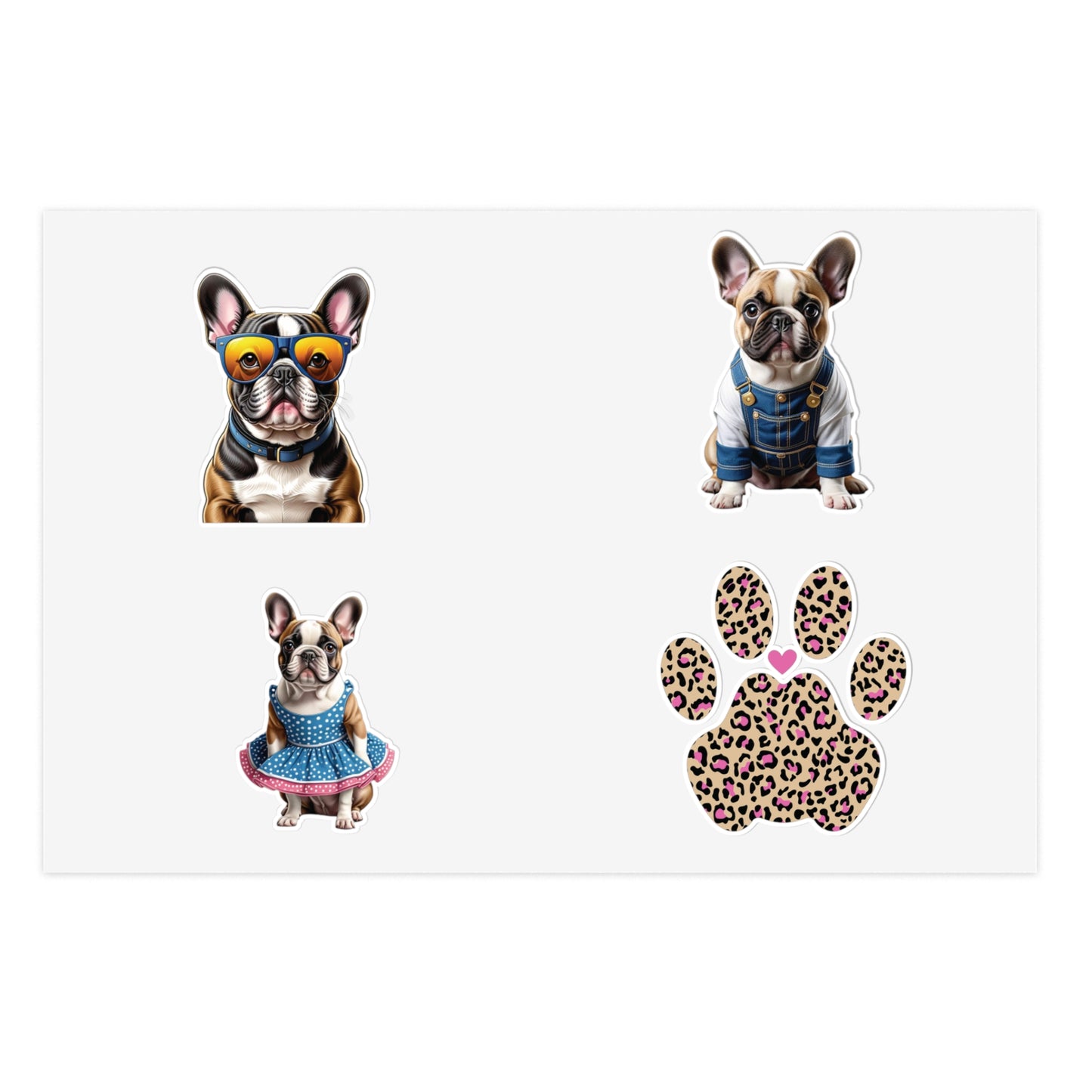 French Bulldog Sticker Sheets for the frenchie lover
