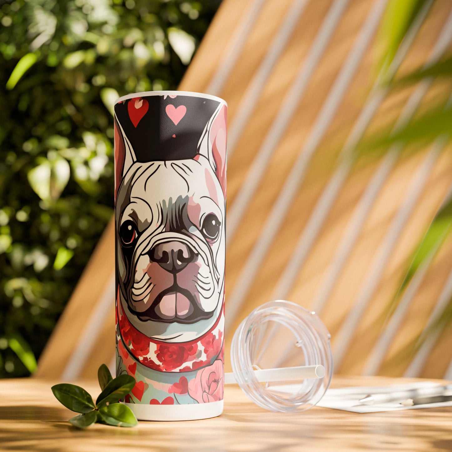 Skinny Tumbler - French Bulldog Valentine Gift