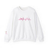 Dog Lover Heart Beat Paw Sweatshirt - Customizable Unisex Crewneck