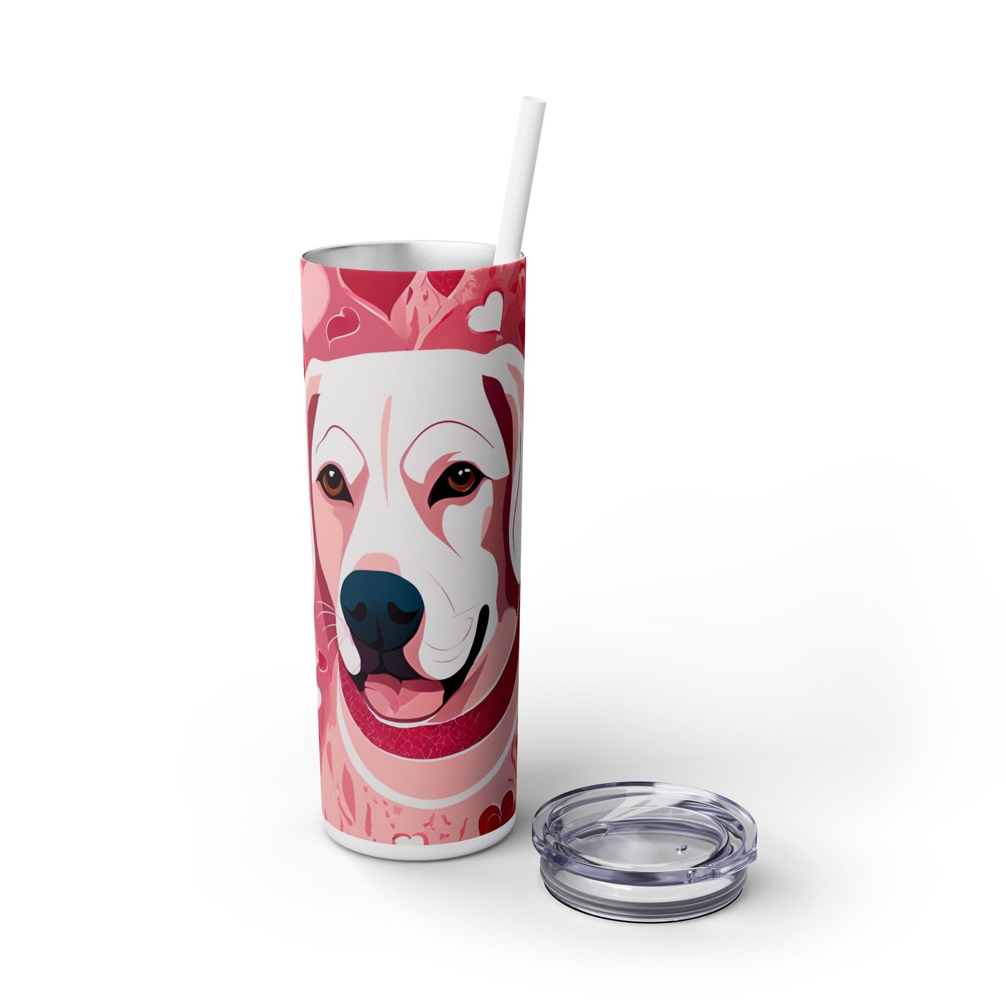 Lab Dog Lover Valentine Skinny Tumbler