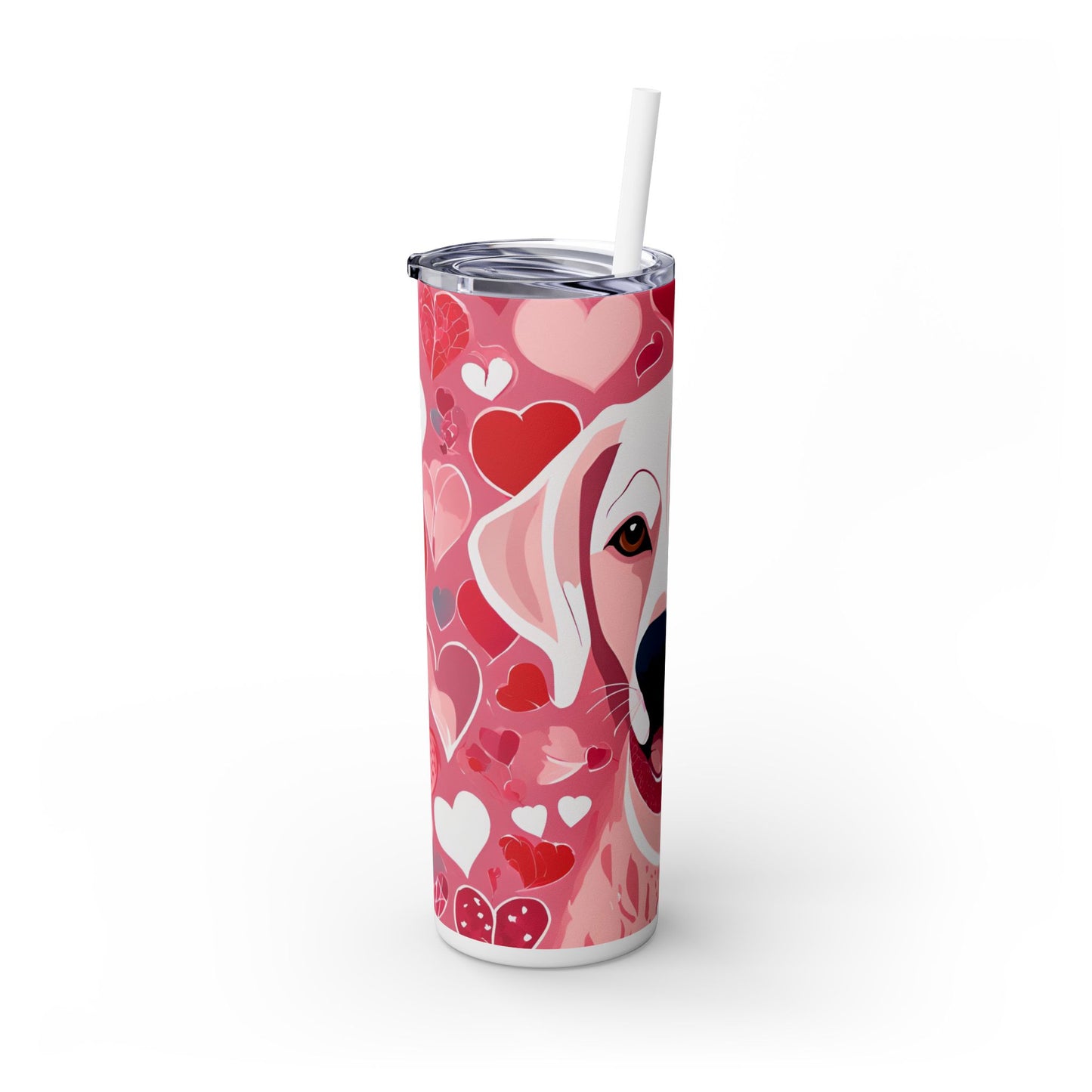 Lab Dog Lover Valentine Skinny Tumbler