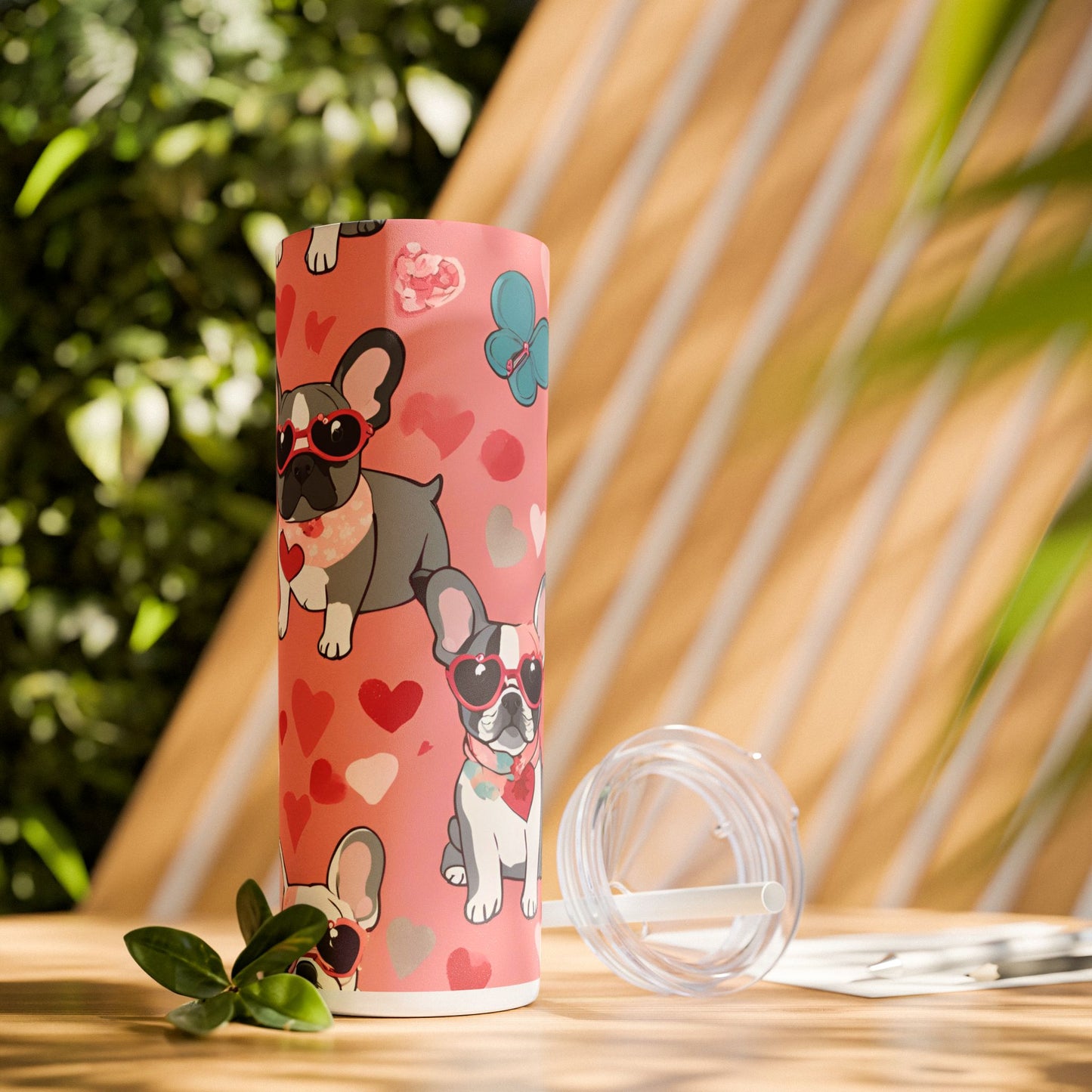 Cutest French Bulldog Lover Valentine Skinny Tumbler - Dog Lover Gift