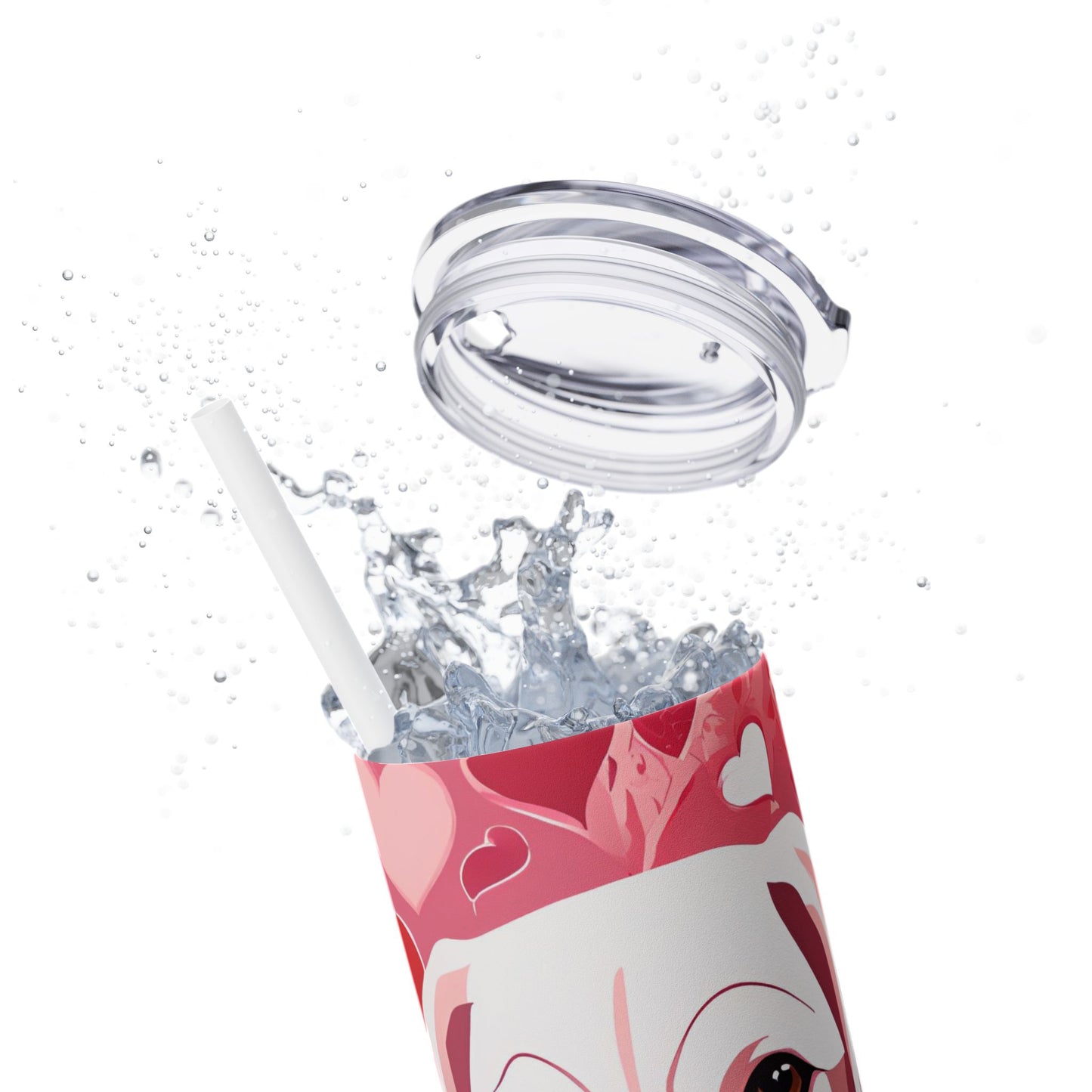 Lab Dog Lover Valentine Skinny Tumbler