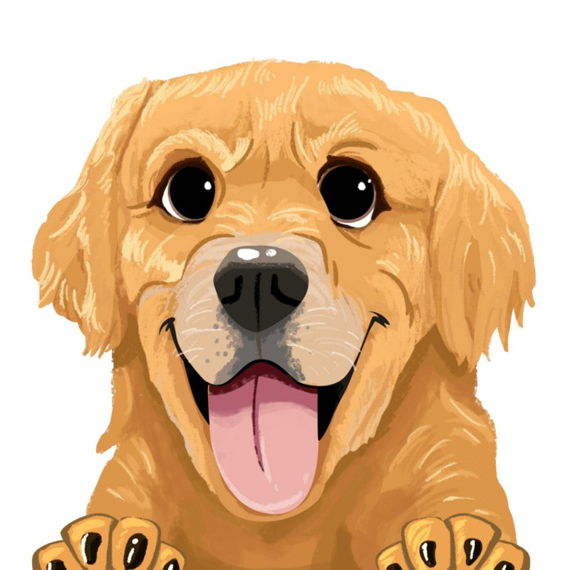 Golden Retriever Car Sticker Decal